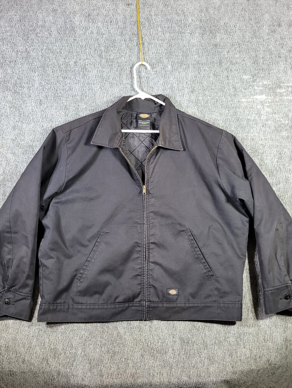 Dickies Eisenhower Jacket Mens 2XL Regular Black Quilt Lined Workwear Coat 2XLR